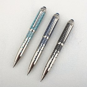 Resim 1 adet Lüks Ağır Hissedilen Metal Tükenmez Kalem Okul İş Ofisi İmza Topu Kalemi Yazı Malzemeleri 