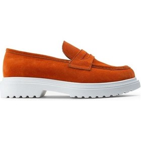 Resim Deery Hakiki Süet Turuncu Loafer Kadın Ayakkabı Turuncu 