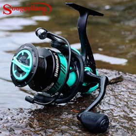 Resim Sougayilang 11+1BB Pürüzsüz Balıkçılık Makinesi 1000-6000 Serisi - Alüminyum Bobinli, 11 Rulmanlı, Ambidextrous Döner Tekerlek, Tatlısu ve Deniz Balıkçıları İçin, Mavi/Turuncu Seçenekli, Dayanıklı Balıkçılık Ekipmanı 