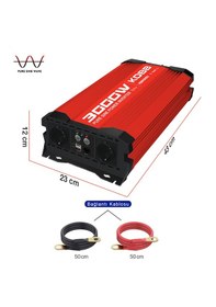 Resim Kobb Kbn3000 12V-220V 3000Watt Tam Sinüs Dönüştürücü İnvertör 