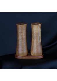 Resim Mien Dayanıklı Akasya Tuzluk Biberlik 7b133 Kahverengi 