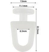 Resim Lasonstiges 50 Adet Plastik Raylı Perde Kanca Rulo Pencere Askısı Araba Oto Ev Ofis Pratik Aracı Perde Parçaları Aksesuarları 
