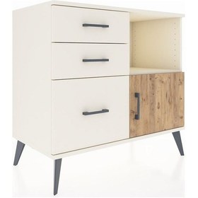Resim Hyperion Şifonyer Tek Raflı 3 Çekmeceli Tek Kapaklı 88x44x80 Aytaşı-çam/aytaşı Çam/aytaşı 