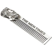 Resim Paslanmaz Çelik Taşınabilir Erkek Saç Sakal Cep Tarağı 