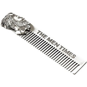 Resim Paslanmaz Çelik Taşınabilir Erkek Saç Sakal Cep Tarağı 