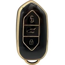 Resim Hype Store Autohan Keys Togg T10X T10F Akıllı Anahtar Kılıfı, 3 Tuşlu, Koruma, Siyah-Altın 