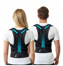 Resim Ayarlanabilir Sırt Ve Bel Duruş Düzeltici Korse Unisex Postür Korsesi Dik Duruş Korsesi Standart 