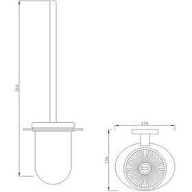 Resim Fc-40104 Krom Tuvalet Fırçalığı Renkli 