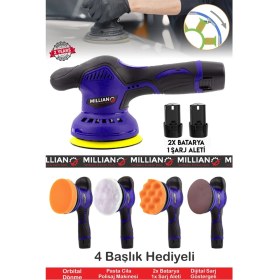 Resim 58 V Orbital 6 Kademeli Zımpara Cila Pasta Parlatma Polisaj Makinesi Otomatik Şanzıman Devir Ayarlı 