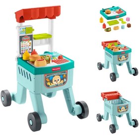 Resim Fisher Price Eğlen ve Öğren 4’ü 1 Arada Alışveriş Sepeti Yürüteç JLM95 