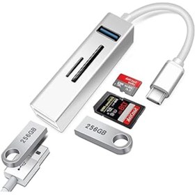 Resim Genel Markalar Apera Bn08 Macbook Ve Android İÇin 5 In 1 Alüminyum Type-C To Usb 5Gbps 3.0 Çoklayıcı Hafıza Kartı 