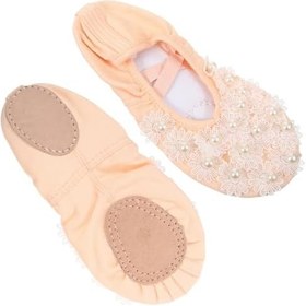 Resim Sosoport Kızlar İçin Bale Ayakkabıları - Yumuşak Tabanlı Dans Ayakkabıları Küçük Yoga Ayakkabıları Kız Bale Ayakkabıları 