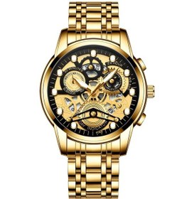 Resim Sones Bınbond B5552 Aydınlık Çok Fonksiyonlu İş Takvimi Kuvars Saat Kadın - Altın Arası - Gri 