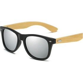 Resim Dıxsg Retro Bambu Uv400 Güneş Gözlüğü Unisex Bisiklet Spor Yuvarlak Moda Gözlükkahverengiyellow51 Gri 
