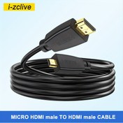 Resim i-Zclive Yüksek Hızlı HDTV Kablosu 2.0/1.4 - Altın Kaplama, Erkek-Mikro, 18Gbps, 4K@60Hz HDR & 3D'yi Destekler, 2160P'ye Kadar, Geliştirilmiş Ev Eğlencesi için Dayanıklı Yuvarlak Kablo 