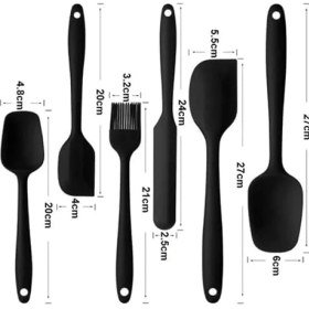Resim Storemax Yanmaz Yapışmaz Silikon 6'lı Pasta, Yumurta Fırçası, Kaşık Bıçak, Spatula Mutfak Seti 