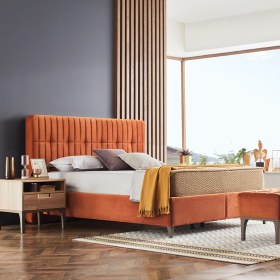 Resim Enza Home Sona Başlıklı Baza, Turuncu - 150X200 