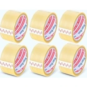 Resim Teknocan Marketing 45 mm x 40 mt Şeffaf Koli Bandı Hotmelt Red 6 Adet 