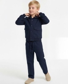 Resim Zekids Erkek Çocuk Tasarım Pantolon-17166 Lacivert 