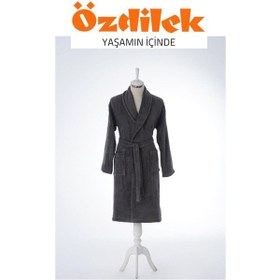 Resim Özdilek Tek Bornoz Şalyaka-colourist Antrasit L Beden Antrasit 