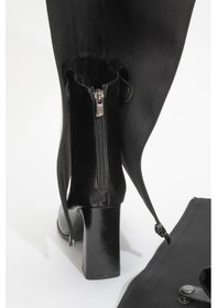 Resim Luvishoes Luvi Shoes Aja Siyah Kadın Kalın Topuklu Çizme Olabilen Bot Siyah 