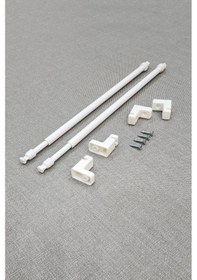 Resim Ayarlanabilir Briz Perde Çubuğu 30-50cm 2 Adet Beyaz 
