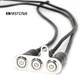 Resim KarstCave LED Motosiklet Anahtarı AÇIK-KAPALI Far Sis Farı Ayarlanabilir Gidona Monte Anahtarlar Düğme DC 12/24V 