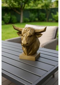 Resim Dekoratif Büst Boğa Heykel Özel Tasarım Hediye 12 X 16 Cm 