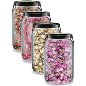 Resim 4 Çeşit Tomurcuk Gül Kurusu Pembe Beyaz Kırmızı Turuncu Renk Gül Bi Kavanoz 660 Cc. X4 Cam Kavanozda 