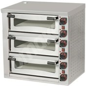 Resim Omake Elektrikli Pizza Fırını 12xø25 Cm Kapasiteli 3 Katlı 52x52 Manuel 