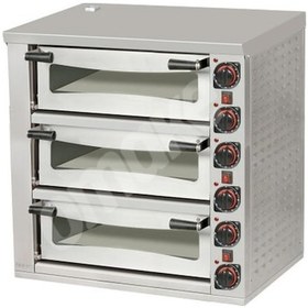 Resim Omake Elektrikli Pizza Fırını 12xø25 Cm Kapasiteli 3 Katlı 52x52 Manuel 