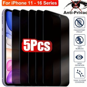 Resim 5-Paket JORYACK Temperli Cam Ekran Koruyucu iPhone 11-16 Serisi için, Anti-Gizlilik Tam Kapsama, Parmak İzi Dayanıklı, Yüksek Çözünürlük, Kenardan Kenara Koruma 