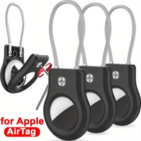 Resim Apple Airtag Air Etiketleri için Güvenli Tutucu Anahtarlık Anti-Kayıp Kilit Kılıfı, Evcil Hayvanlar ve Bagaj Anahtarları için Tam Kapsama Koruyucu Kapak 