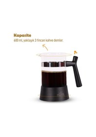 Resim Any Morning Ff084 Kahve Ve Bitki Çayı İçin French Press 600 Ml Siyah 