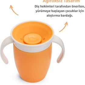 Resim Munchkin Mucize 360° Alıştırma Bardağı 6 ay+ 207 ml Turuncu 