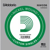 Resim D'addario NW036 Nickel Wound Elektro Gitar Teli (.036) 