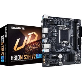 Resim Gıgabyte H610M S2H V2, Rev.1.0, 5600MHZ, 2xddr5, M.2, D-Sub, 2xdp, Hdmı, 12-13-14.nesil, LGA1700 Soket, Anakart 
