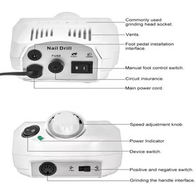 Resim SİNKA Elektrikli Profesyonel Freze Tırnak Törpü Manikür Pedikür Makinesi Nail 85W 35000 RPM 