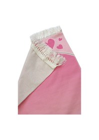 Resim İsme Özel Nakış İşlemeli Kalpli Çocuk Seccadesi Pembe 001 