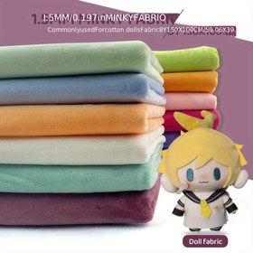 Resim 1.5mm Kalınlığında Minky Kumaş Metrekare Başına - Ultra-Yumuşak Peluş Polyester, DIY Dikiş & El Sanatları için Önceden Kesilmiş, Sadece Elde Yıkama, 6"x6' Tüllerde Düz Renkler - Bebek Kıyafetleri & Oyuncak Projeleri, Dikiş Malzemeleri Aksesuarları için İdeal 