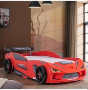 Resim Arabalı Yatak, Rio Rüzgarlıklı Arabalı Karyola - Kırmızı 