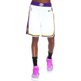 Resim Los Angeles Lakers NBA Erkek Beyaz Basketbol Şort AJ5616-100 
