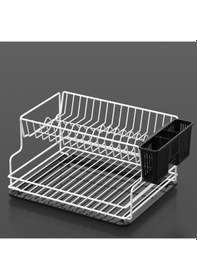 Resim Teknotel Kb005 İki Katlı Tabaklık Bulaşıklık Beyaz 