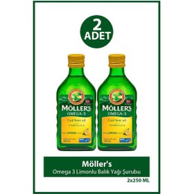 Resim Möller's Omega 3 Limonlu Balık Yağı Şurubu 250 Ml 2 Adet 