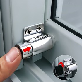 Resim 5 adet/1 Set Anti-Theft Kaydırılabilir Kapı Kilitsi - Kırmızı Ok Göstergeleri ile Dayanıklı Alaşım Pencere Güvenlik Kilitsi, Ev ve Ofis Güvenliği için Kolay Kurulum, Ofis Güvenlik|Modern Kapı Donanımı|Dayanıklı Metal Kilitsi, Kaydırılabilir Kapılar için Kilitsi 