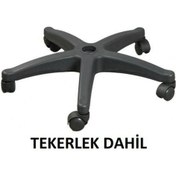 Resim Depolife Ofis Büro Çalışma Sandalye Koltuk İçin Plastik Tekerlekli Döner Y 