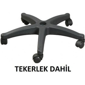 Resim Depolife Ofis Büro Çalışma Sandalye Koltuk İçin Plastik Tekerlekli Döner Y 