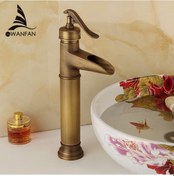 Resim Banyo Şelale Çanak Lavabo Bataryası Antik 