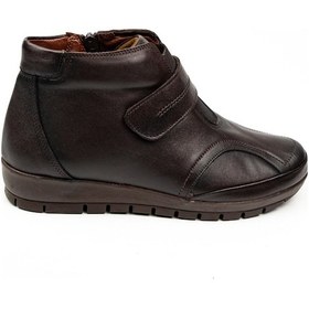 Resim Scavia 572 Ortopedik Hakiki Kadın Deri Bot Kahverengi 