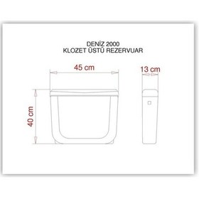 Resim Visam Deniz 2000 Klozet Üstü Rezervuar 